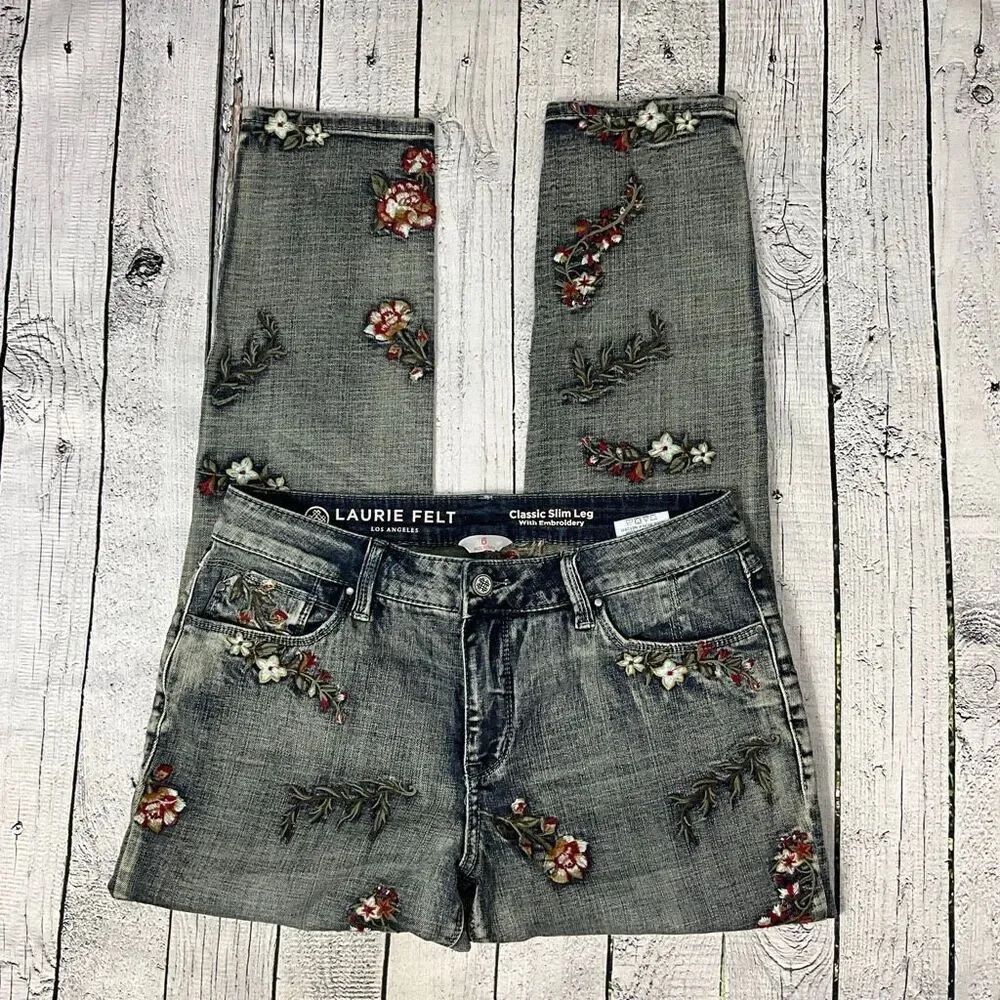 LAURIE FELT Embroidered Jeans